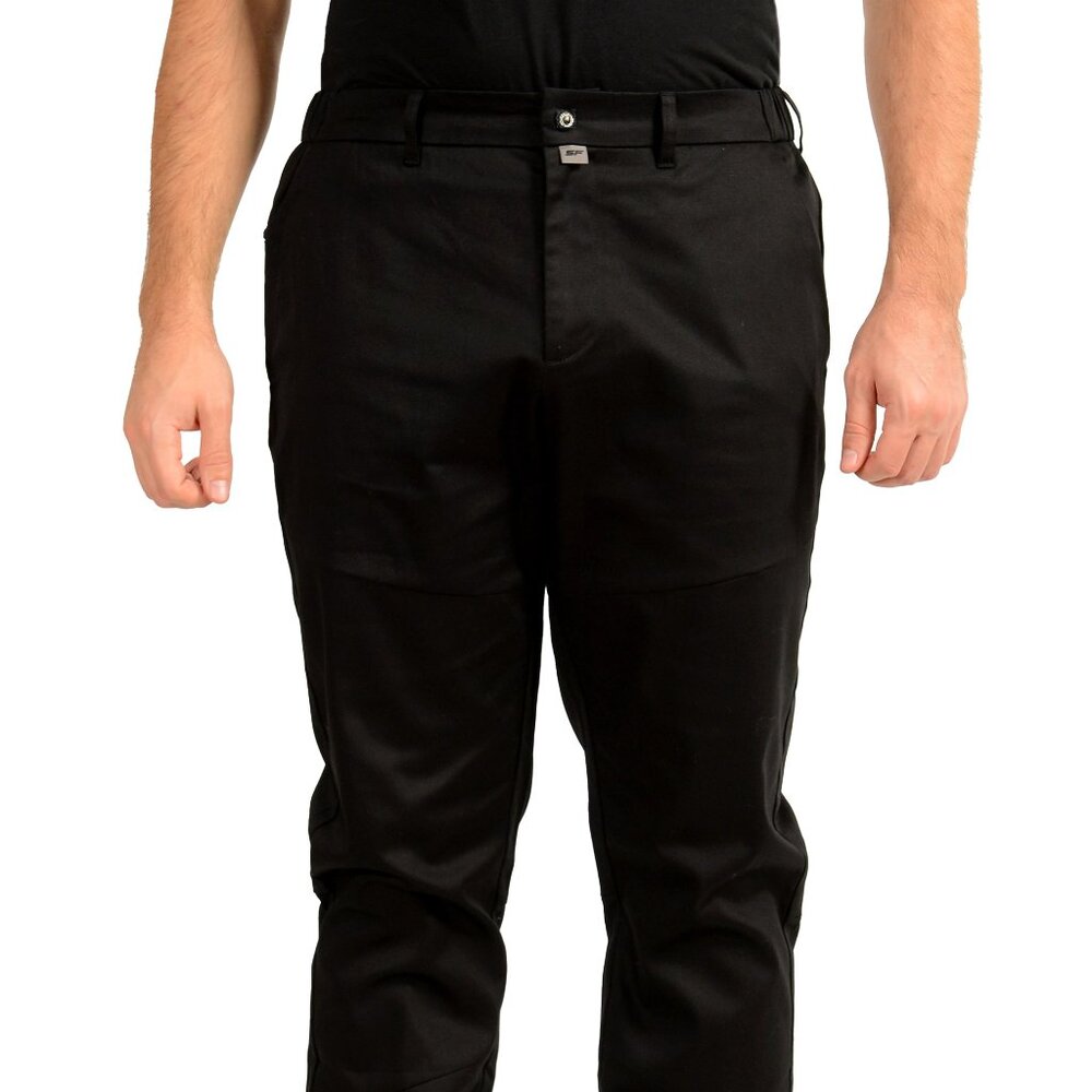 Scuderia Ferrari Men's Black   Flat Front  Casual Pants US XS IT 46